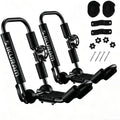 Kayak Roof Rack, Aluminum Kayak Carrier Folding J-Style Universal 3-in-1 by IKURAMR