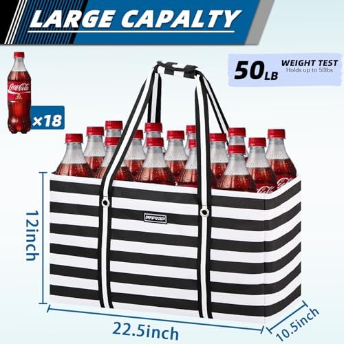 Stand Up Extra Large Utility Tote Bag, Foldable Reusable Grocery Bags - Image 4