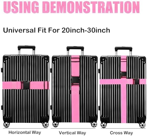 Luggage Straps for Suitcases TSA Approved-2 Pack Bright Personalized Luggage - Image 4