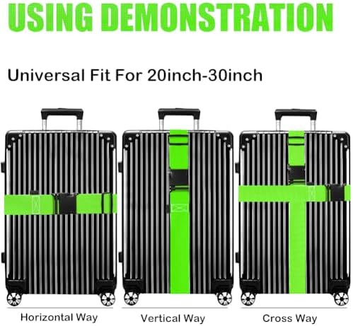 Luggage Straps for Suitcases TSA Approved-2 Pack Bright Personalized Luggage - Image 3
