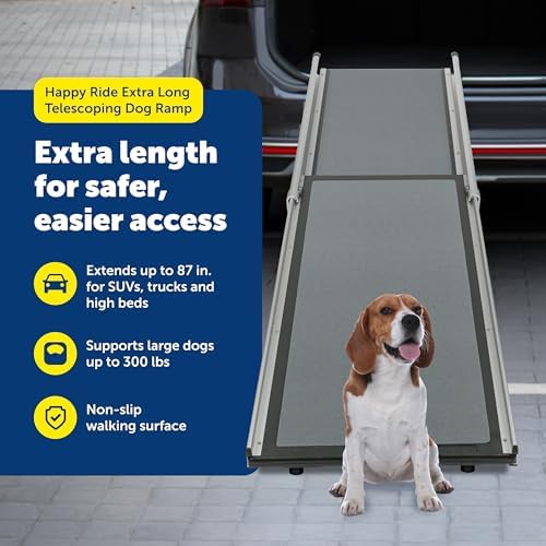 PetSafe Happy Ride Extra Long Telescoping Dog Ramp, Portable Pet Ramp - Image 3