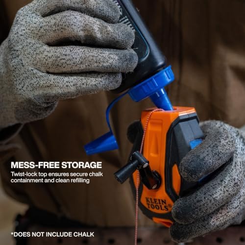 KLEIN TOOLS CHLK50S Chalk Reel, 4:1 Gear Ratio, Quick-Release Spool Clutch - Image 3