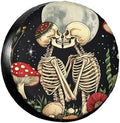 Skeleton Couple Mushroom Garden Spare Tire Cover by TZBVTAU
