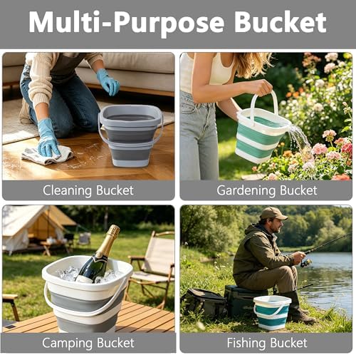 Collapsible Bucket, 1.32 Gallon 5L Small Mop Bucket - Image 7