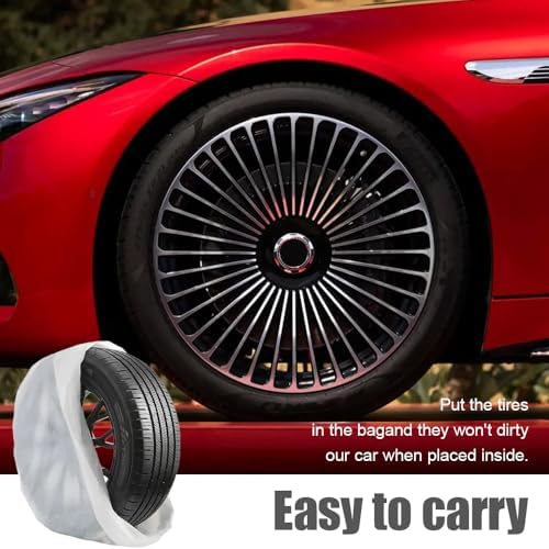 8PCS Extra-Large Tire Covers, Tear-Resistant LDPE Plastic Tire Bags - Image 4