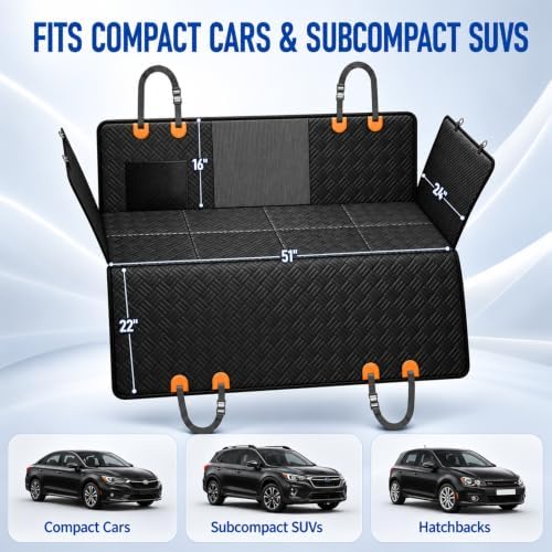 Hard Bottom Dog Car Seat Cover, Back Seat Extender - Image 3