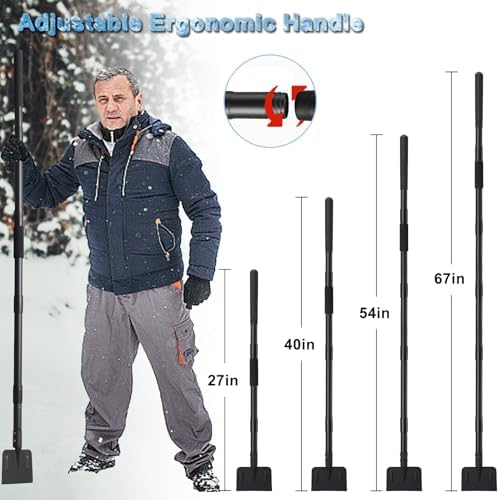 Heavy Duty Ice Scraper-1.5" Thick Metal Handle - Image 4