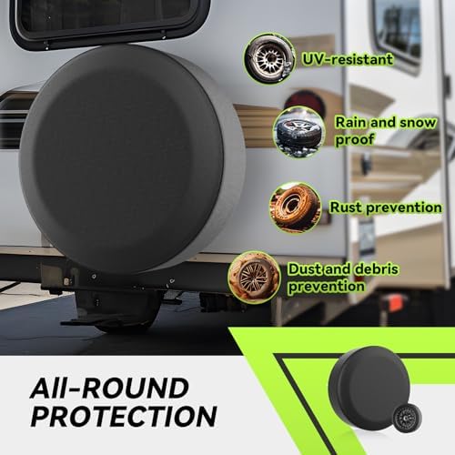 RVMATE RV Spare Tire Cover, Fits 32" Diameter Tire - Image 2