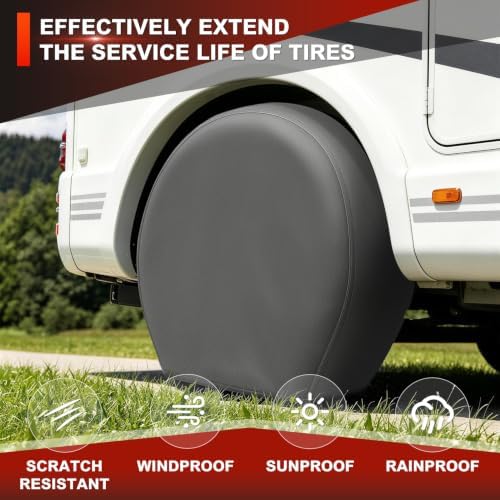 Explore Land Tire Covers 4 Pack Fit Tire Diameters 26-28.75 inch - Image 4