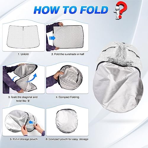 Canvcle Windshield Sun Shade for 2019-2026 Honda Passport Sport Accessories - Image 6