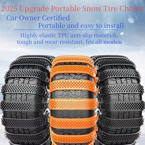 10 Pack Tire Chains, Universal Emergency Tire Chains, Adjustable Plastic - Image 7