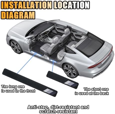 4PCS Tri-Color Door Sill Protectors, Carbon Fiber Door Threshold Protection - Image 4