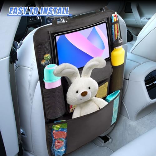 Car Backseat Organizer, with 12" Touch Screen Tablet Holder - Image 6