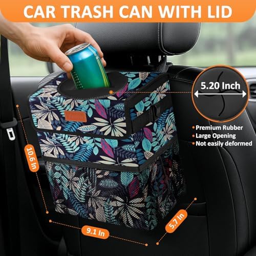 Vankor Car Trash Can with Lid Leak Proof Car Accessories - Image 2