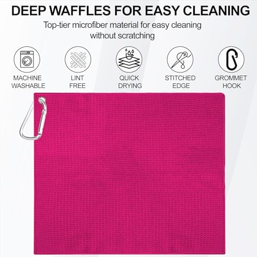 3 Pack 16" X 16" Golf Towels for Golf Bags - Image 7