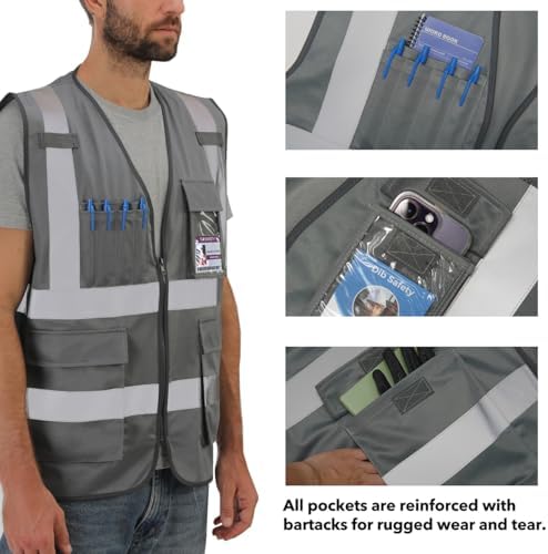 Dib Safety Hi Vis Reflective Safety Vest - Image 3