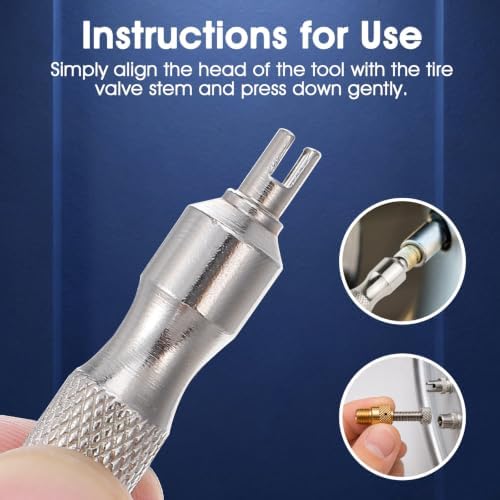 Yolev 4 Pcs Valve Core Removal Tool Keychain, Stainless Steel Tire Valve Stem - Image 3