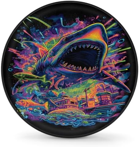 Colorful Shark Spare Tire Cover Dust-Proof Wheel Protector by Unknown