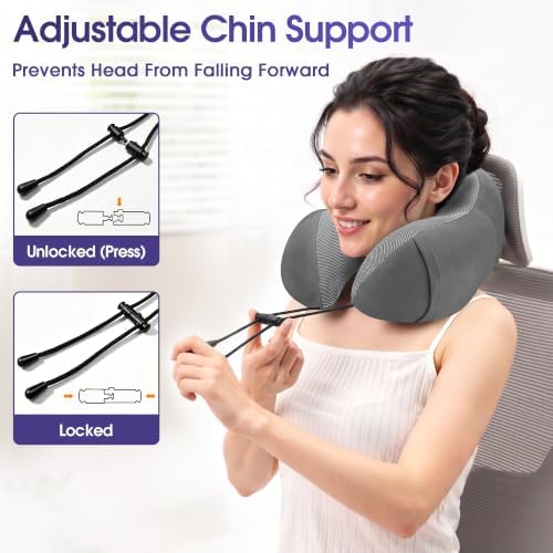 CloudBliss Neck Pillow for Airplanes, Memory Foam Travel Pillow - Image 5