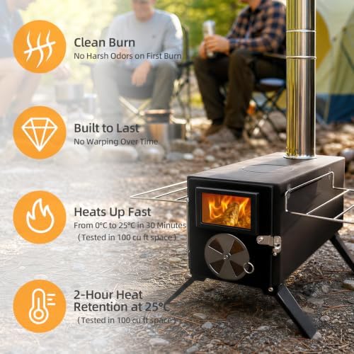 Wood Burning Stove, Portable Camping Stove - Image 7