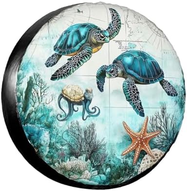 Funny Sea Turtles Spare Tire Cover by TZBVTAU