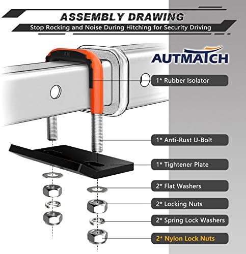 AUTMATCH Hitch Tightener Anti-Rattle Clamp - Image 5