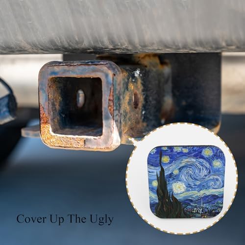 Starry Night Rubber Hitch Covers Van Gogh Classic Arts Farmhouse Sky Moon - Image 4