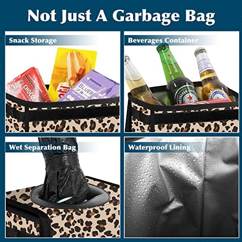 Car Trash Can with Lid Leak Proof Garbage Waterproof Bag - Image 4