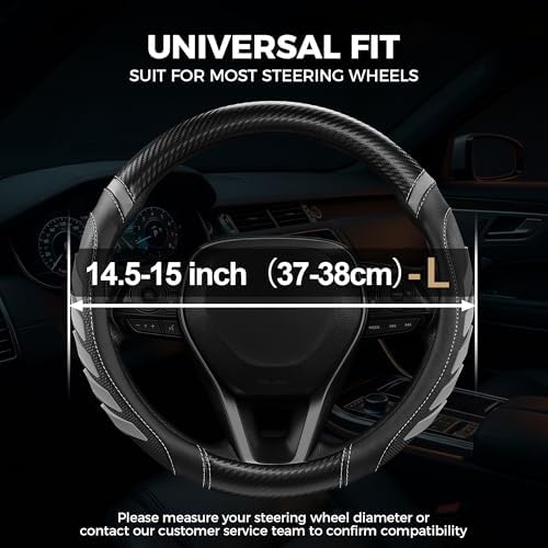 West Llama Car Steering Wheel Cover Anti-Slip, Sporty Design - Image 2