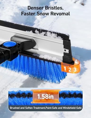 AstroAI 46" Extendable 3-in-1 Snow Brush & Ice Scrapers - Image 4