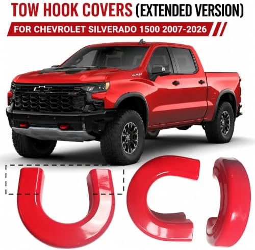 Tow Hook Covers for Silverado 1500 2007-2026 and GMC Sierra 1500 2007-2019 - Image 5