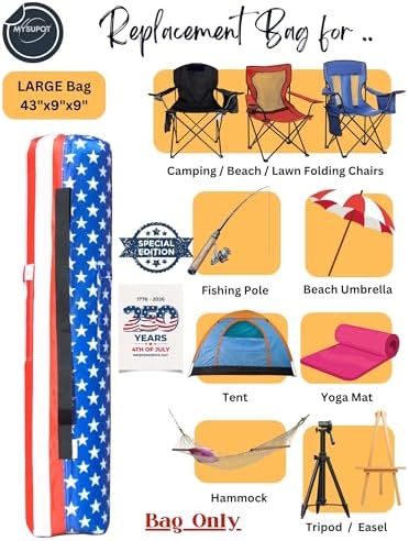 43"x9"x9" Replacement Bag for Folding Camping Chair, Camp Chairs, Yoga Mat - Image 6