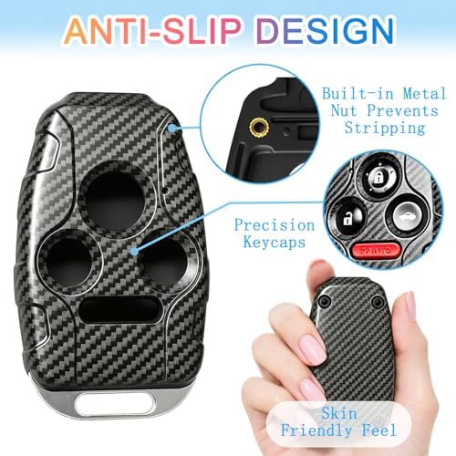 Key Fob Shell for Honda Accord, Civic EX, Carbon Fiber - Image 3