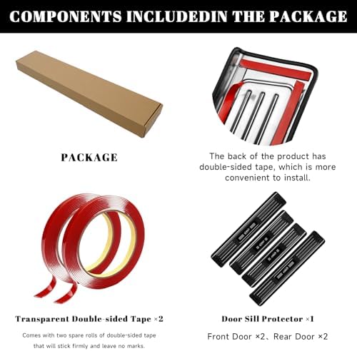 4PCS Car Door Edge Guards Door Sill Protector - Image 6