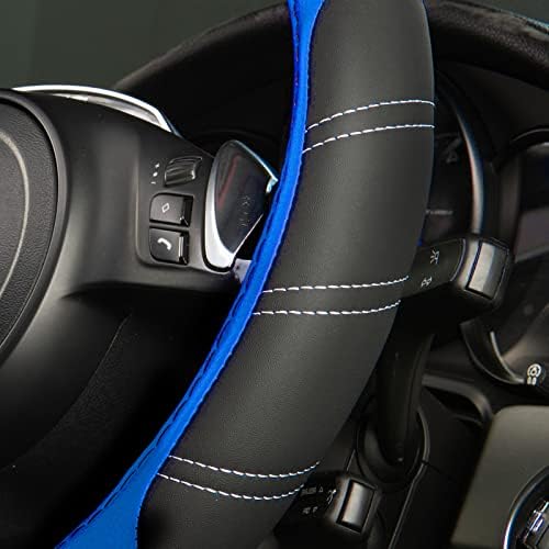 CAR PASS Line Rider Microfiber 15.5-16 Inch Leather Sporty Steering Wheel Cover - Image 6