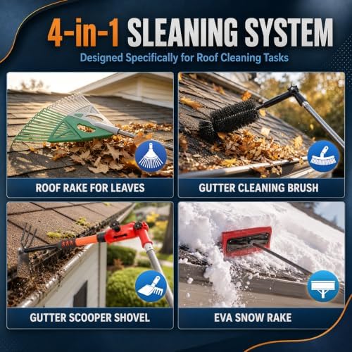 20FT Telescoping Roof Rake Set, Roof Rake - Image 2
