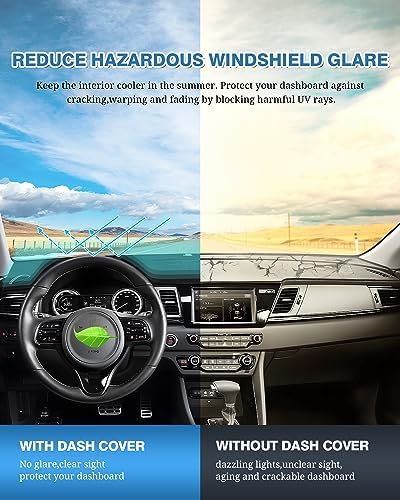 FIILINES Dash Cover Fit for 2017-2022 Kia NIRO Accessories Sunshade Non-Slip - Image 5