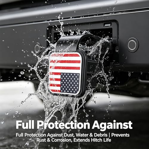 2 Inch Trailer Hitch Covers, Universal Rubber American Flag Trailer Hitch - Image 3