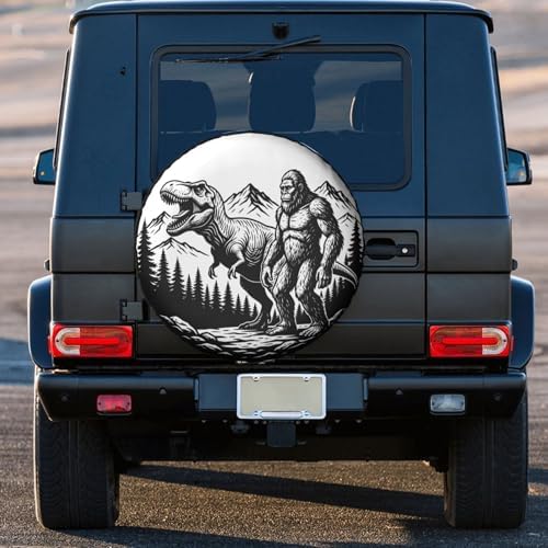 Dinosaur Forest Spare Tire Cover SUV Trailer Truck RV 16 Inch - Image 3