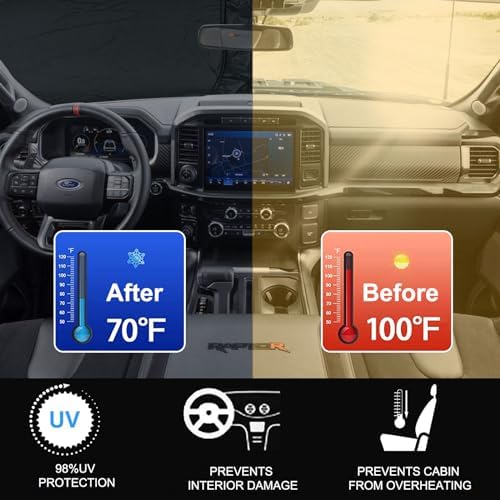 Foldable Front Windshield Sunshade fit - Image 2