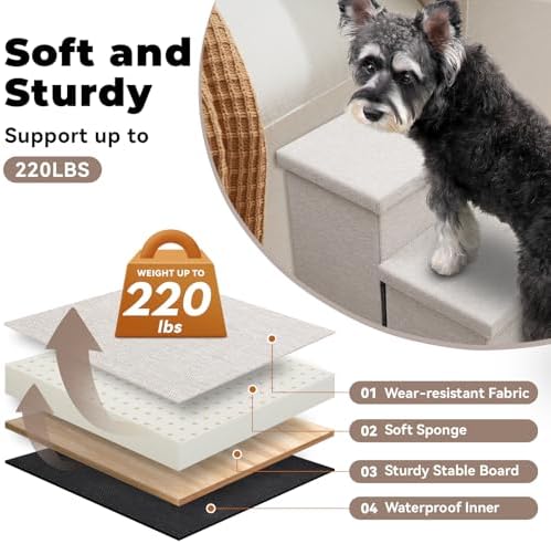 Zerbuger Dog Stairs with Storage - Image 4