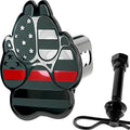 K9 Dog Paw Print Black Flag Metal Hitch Cover by AutoAccessores