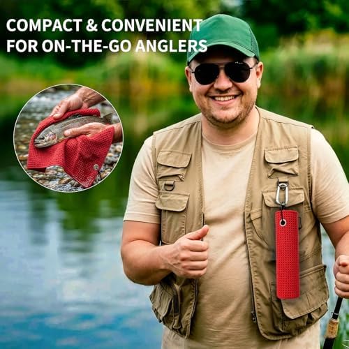 Fishing Towel with Clip, Hiking Towel, Golf Towel - Image 6