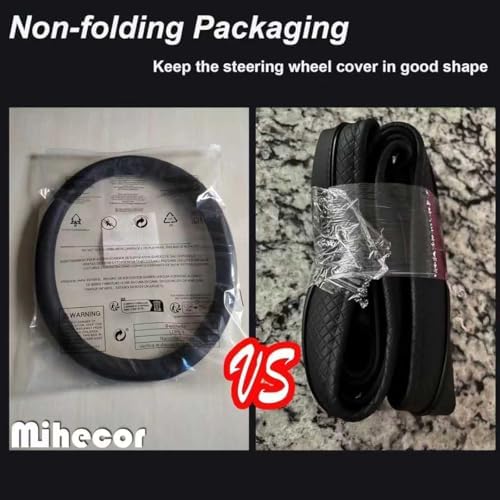 D Shaped Car Steering Wheel Cover 14.5"-15", Non-Folding Packaging - Image 6
