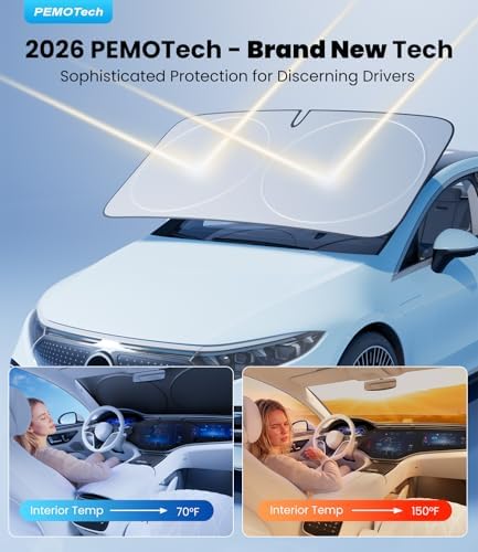 PEMOTech 2026 Upgraded Sedan Windshield Sun Shade - Image 2
