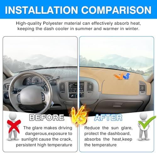 Autorder Beige Dashboard Cover Mat - Image 3