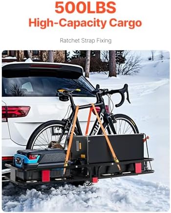 VEVOR 70" x 30" x 6", Hitch Cargo Carrier, 500 lbs Capacity - Image 2