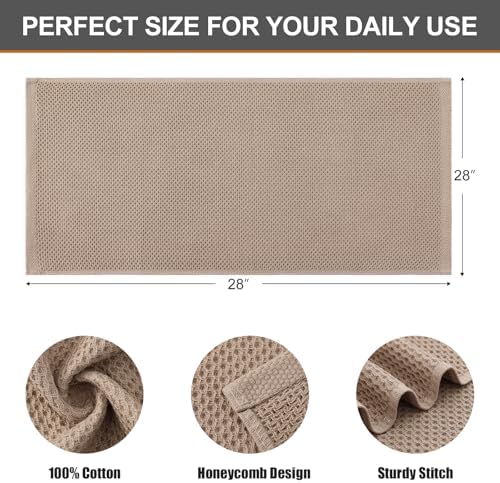 Kitinjoy 100% Cotton Waffle 4-Pack Kitchen Towels - Image 2