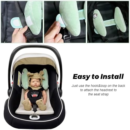 Baby Travel Pillow, Carseat Head Support - Image 3