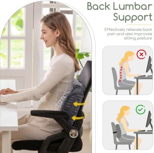 Lumbar Support Pillow for Recliner Chair/Office Chair/Couch, Memory Foam Back - Image 3